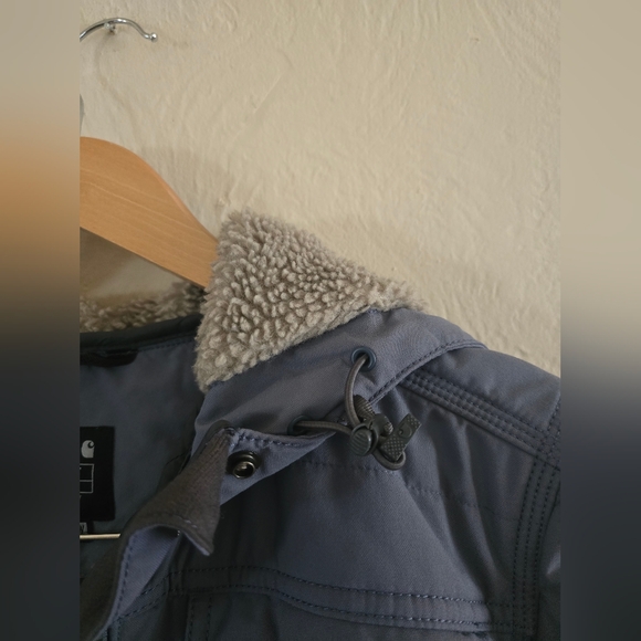 Carhartt, Women’s Utility Coat Hooded Jacket, Blue/Grey, Size Medium - Picture 5 of 12